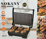 Sandwichera grill con plancha antiadherente