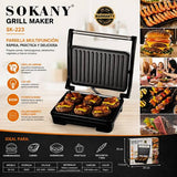 Sandwichera grill con plancha antiadherente